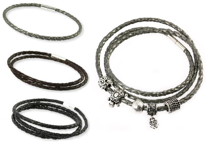 Lederarmbänder für Beads